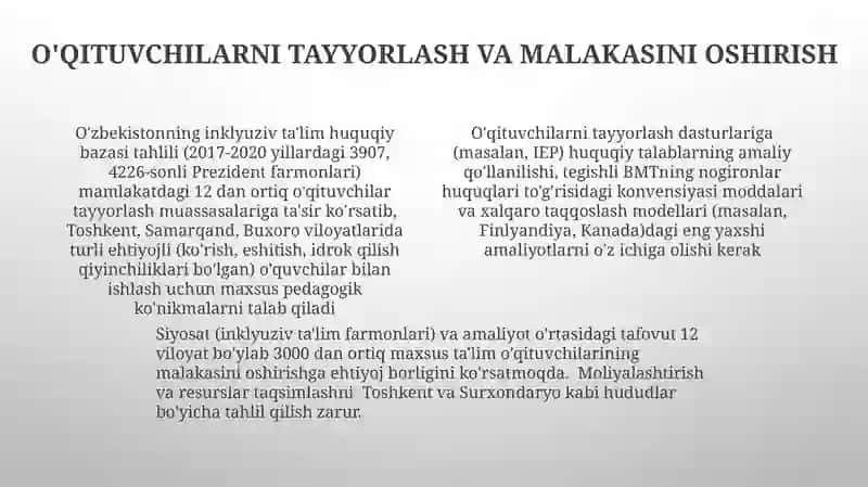 O'zbekistonda inklyuziv ta'limning me’yoriy huquqiy bazasini tahlil qilish 4