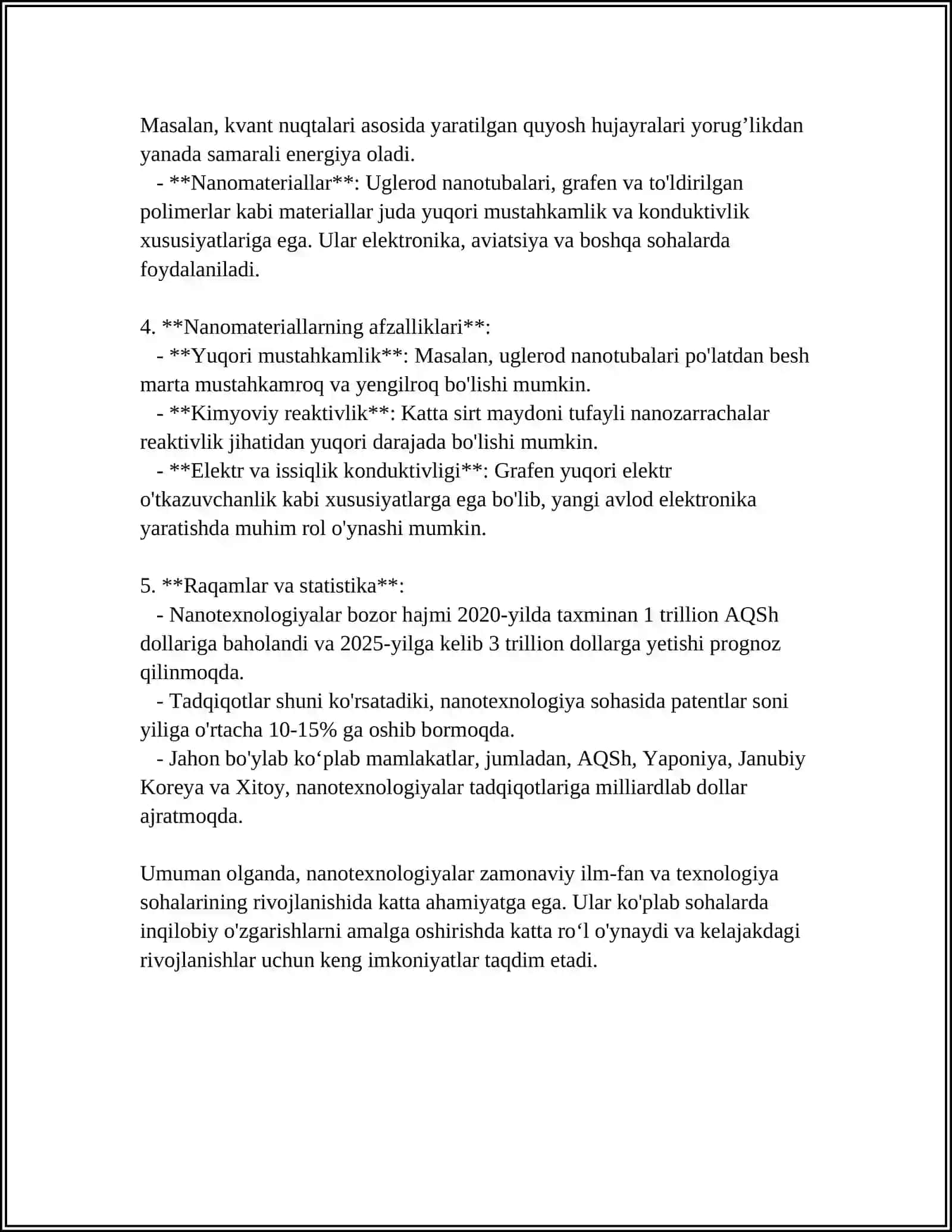 NANOTEXNOLOGIYALAR HAQIDA UMUMIY MA'LUMOT BERISH, YARATILISH VA RIVOJLANISH TARIXINI YORITISH 4