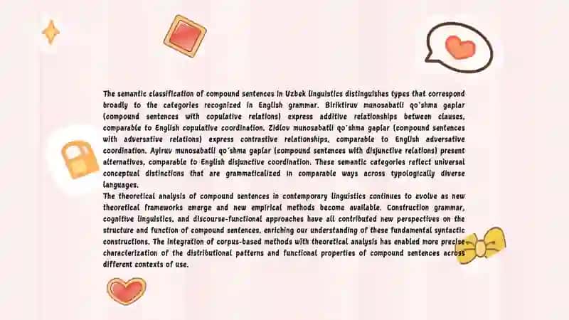 COMPARATIVE ANALYSIS OF COMPOUND SENTENCES IN ENGLISH AND UZBEK LANGUAGES 4