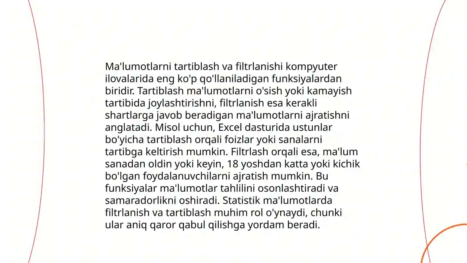 Elektron jadval protsessorilari va ularning imkoniyatlari 4
