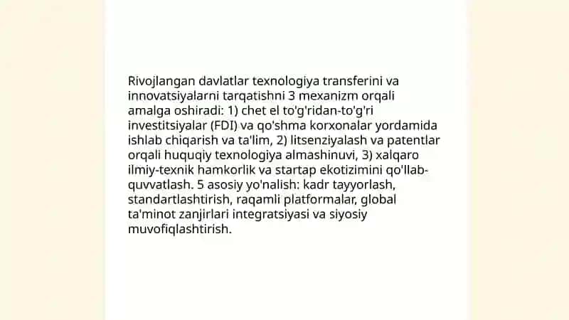 JAHON XO'JALIGIDA RIVOJLANGAN MAMLAKATLAR HAMDA ULAR IQTISODIYOTINING RIVOJLANISH TENDENSIYALARI 4