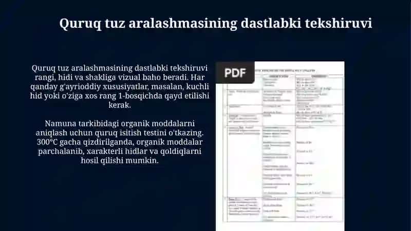 Murakkab К2NH4PO4 va CaC2O4 quruq tuzlar aralashmasining tizimli taxlil chizmasi 4