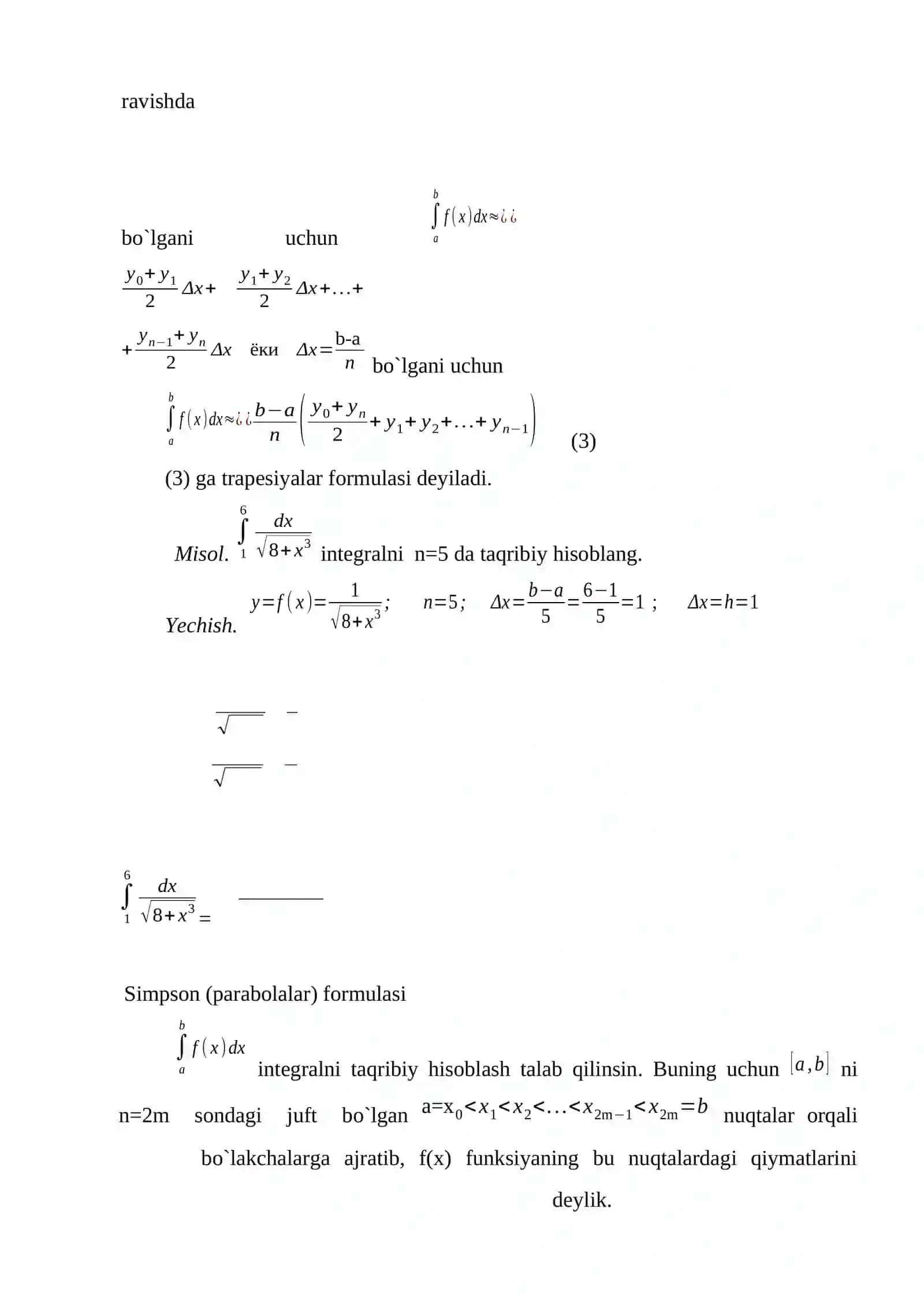 Qatorlarni taqribiy hisoblashlarga tadbiqlari 4