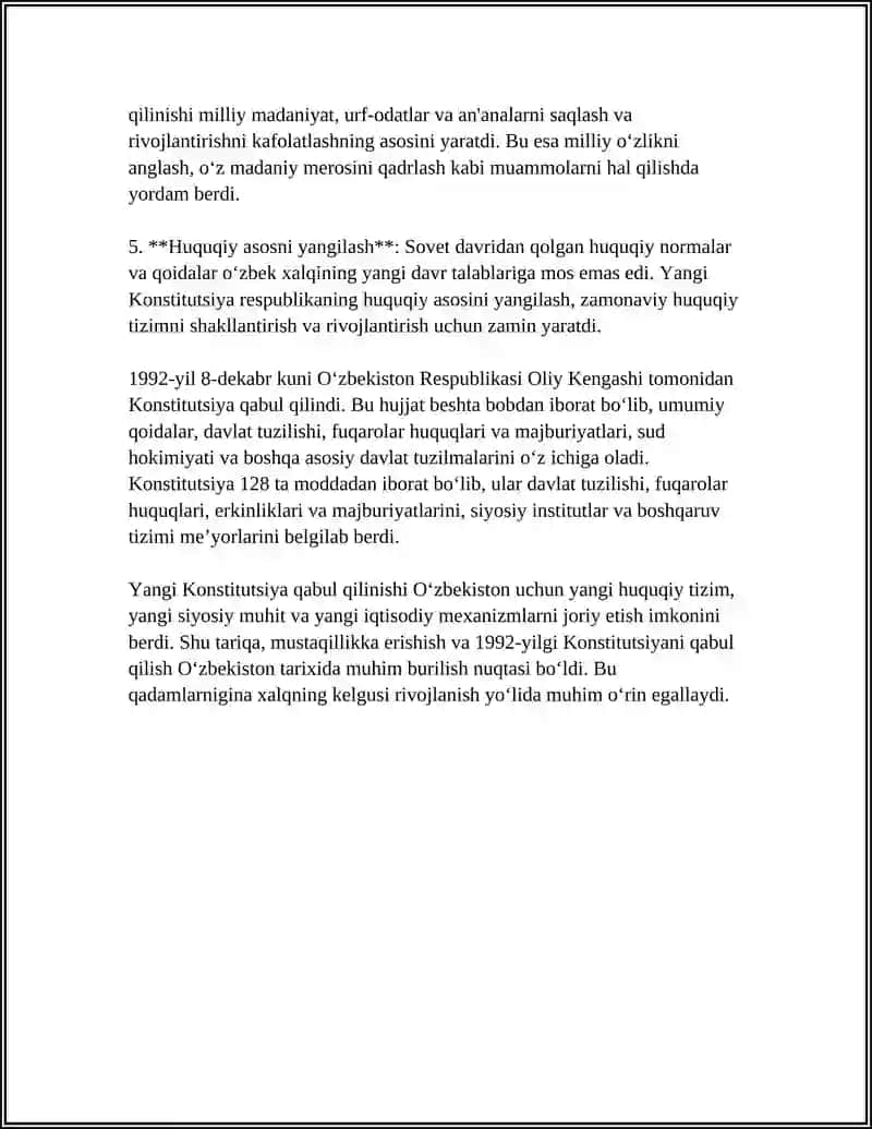 ÕZBEKISTON RESPUBLIKASI 1992-YILGI KONSTITUTSIYASINI YARTILISH TARIXI 4