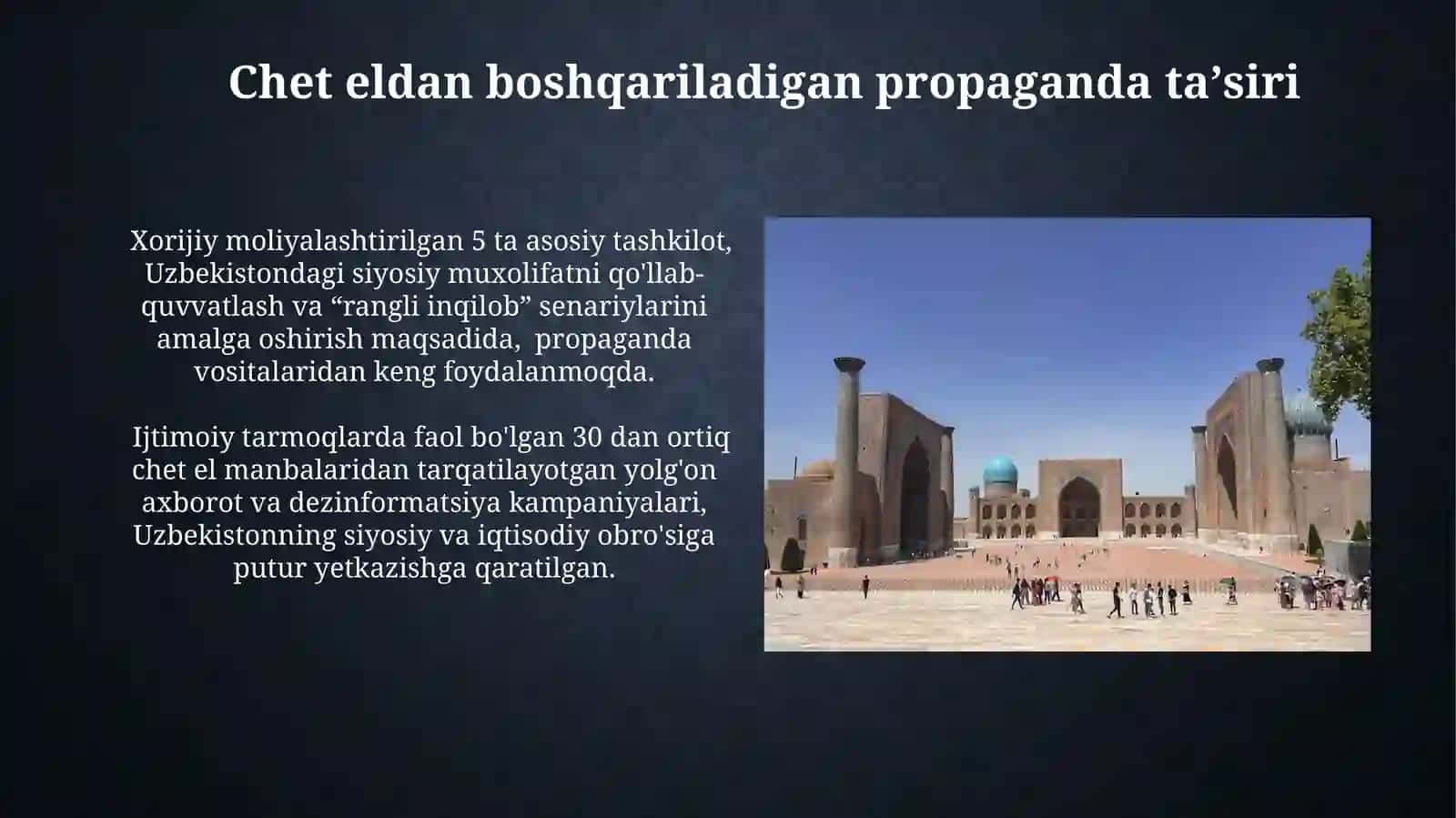 Oʻzbekistonga xuruj qilayotgan mafkuraviy tahdidlar va ularning turlari 4