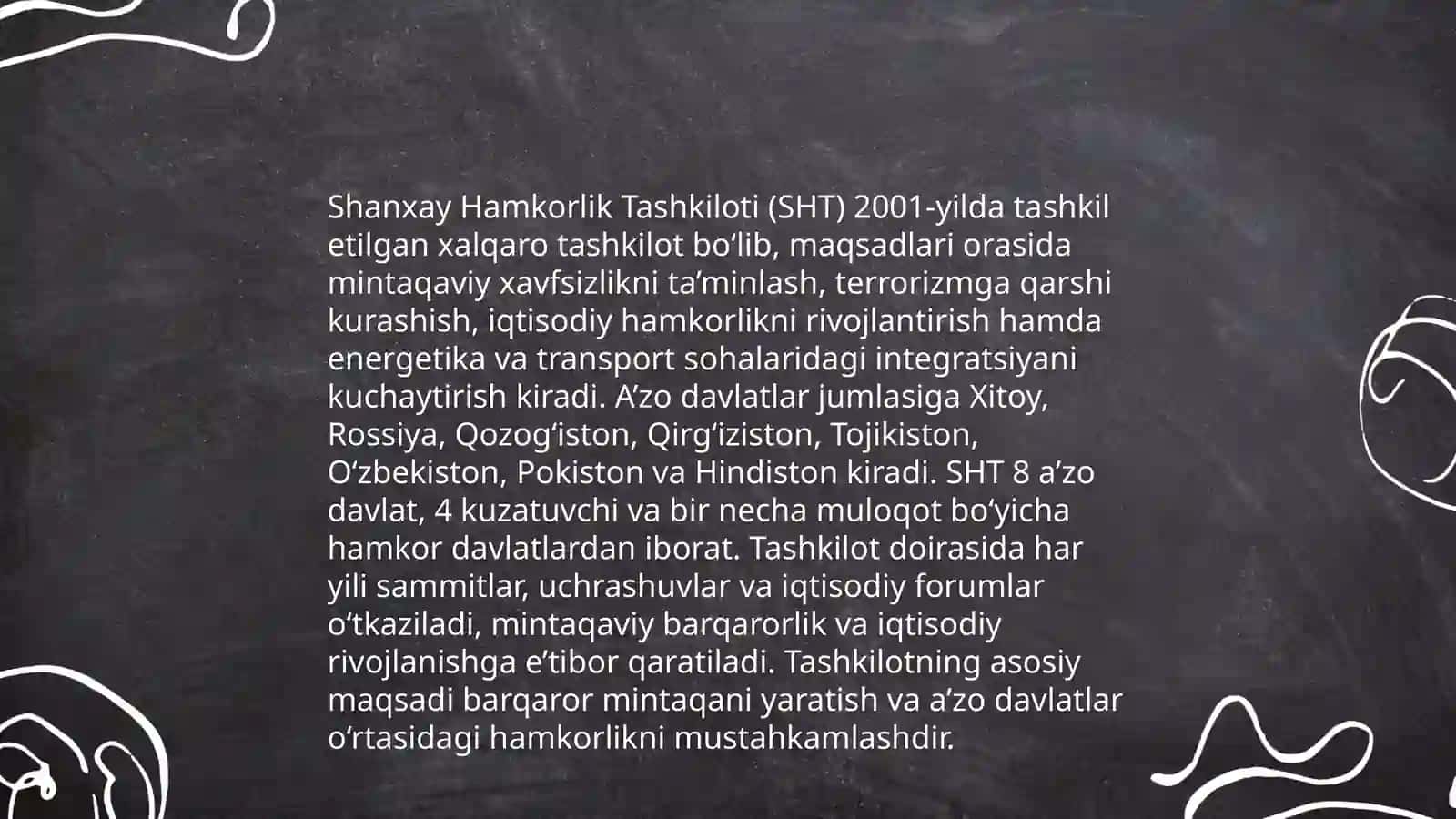Shanxay Hamkorlik Tashkiloti va Xitoy mavzusiga 10 varoqli taqdimot 4