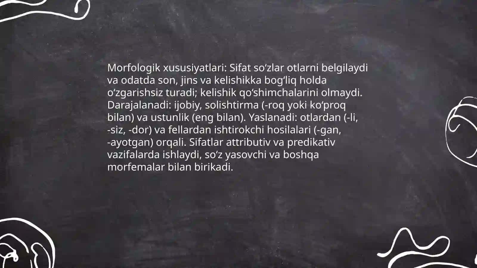 Sifat so'z turkumi 4