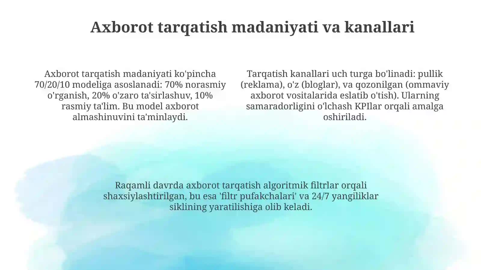 Ommaviy axborot vositasi makonining ta'rifi va evolyutsiyasi 4