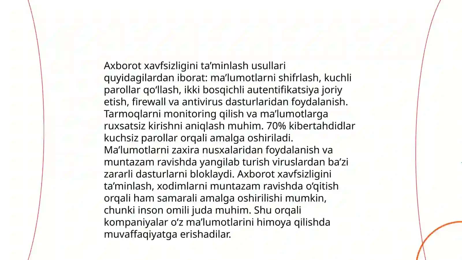 Axborot xavfsizligi tushunchasi 4