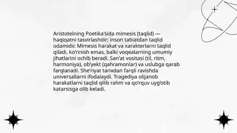 Aristotelning "Poetika" asarlari 4