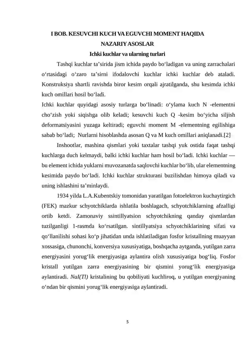 KESUVCHI KUCH VA MOMENT DIAGRAMMALARINI QURISH 4