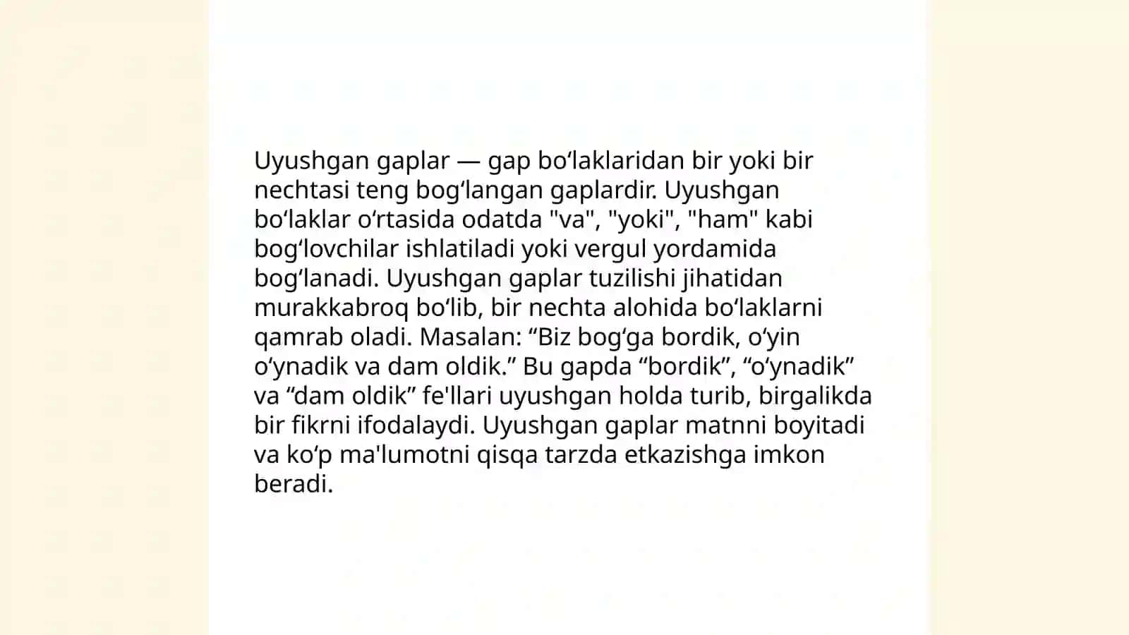 O'zbek tilshunosligida uyushgan gaplarning ilmiy tasnifi 4