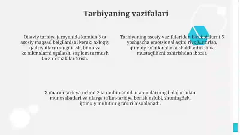 Tarbiyaning maqsadi va uning vazifalari 4