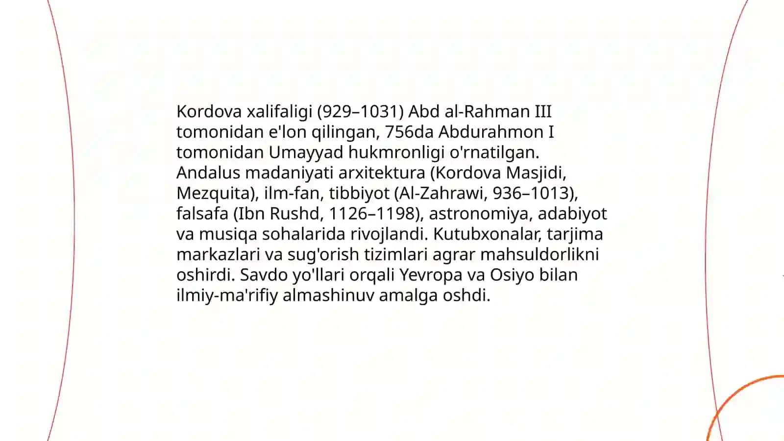 Oʻrta asrlarda rivojlangan Yevropa va Osiyo Yevropa: pireney yarimoroli mamlakatlari: Ispaniya va Portugaliya Osiyo, Hindiston, Xitoy 4
