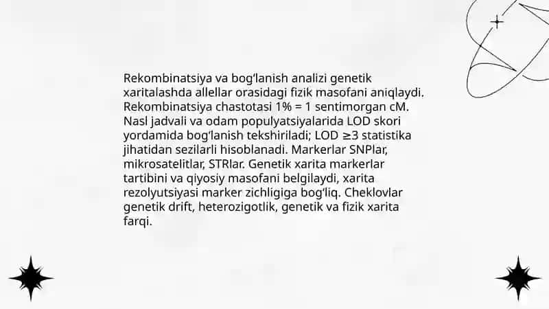 Genetik xarita. Odam genomini oʻrganishni zamonaviy usuli 4