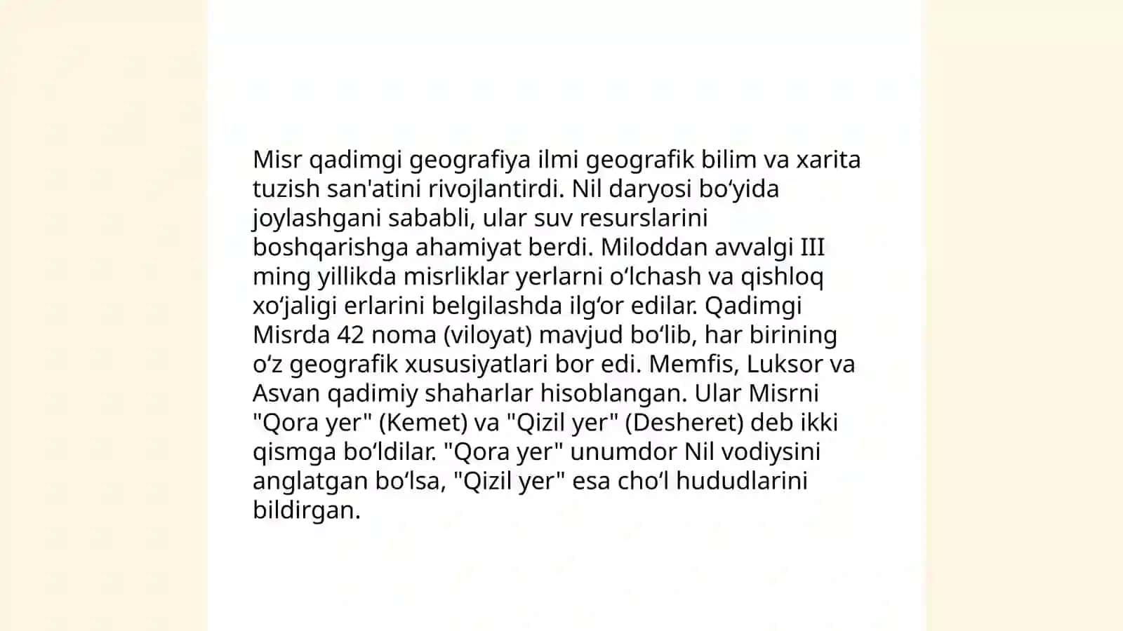 Osiyo va Shimoliy Afrikada qadimgi geografik bilimlar 4
