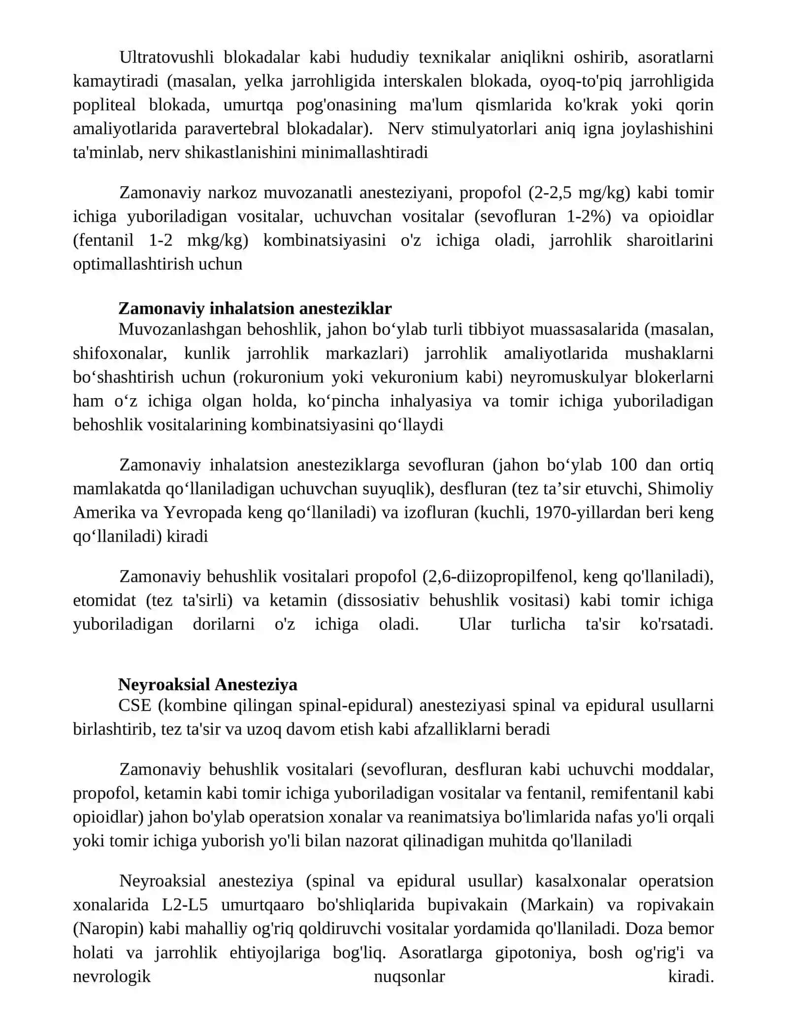 Zamonaviy anestetik vositalar 4