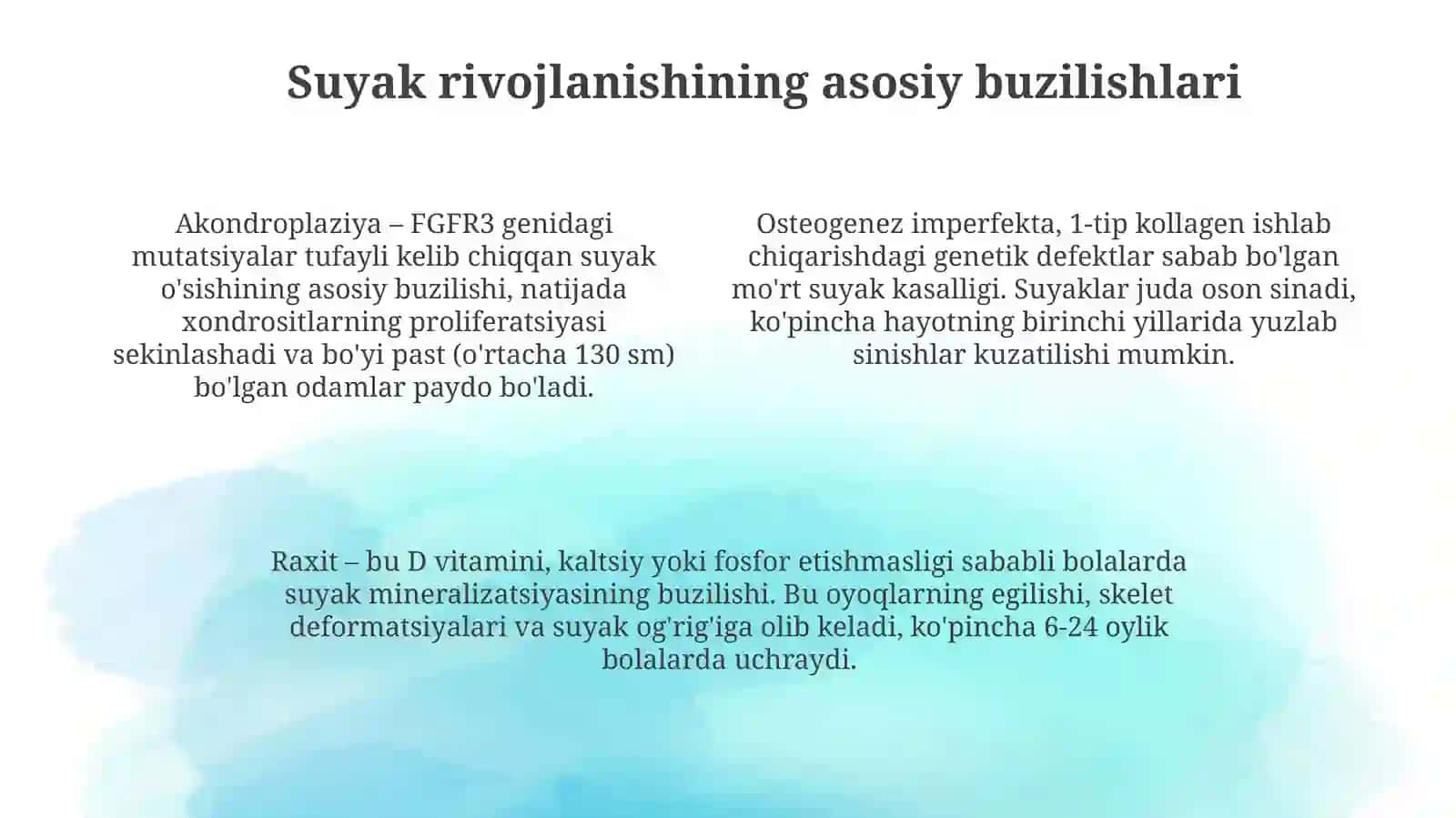 Suyaklarnirivojlanishinibuzilishlari.Sinishlar.Osteonekroz 4