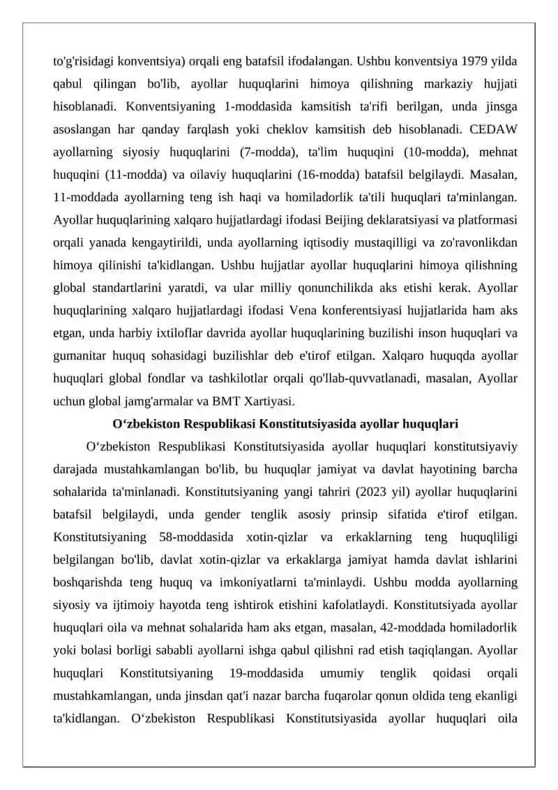 Ayollar huquqini ta’minlashning kafolatlari 4