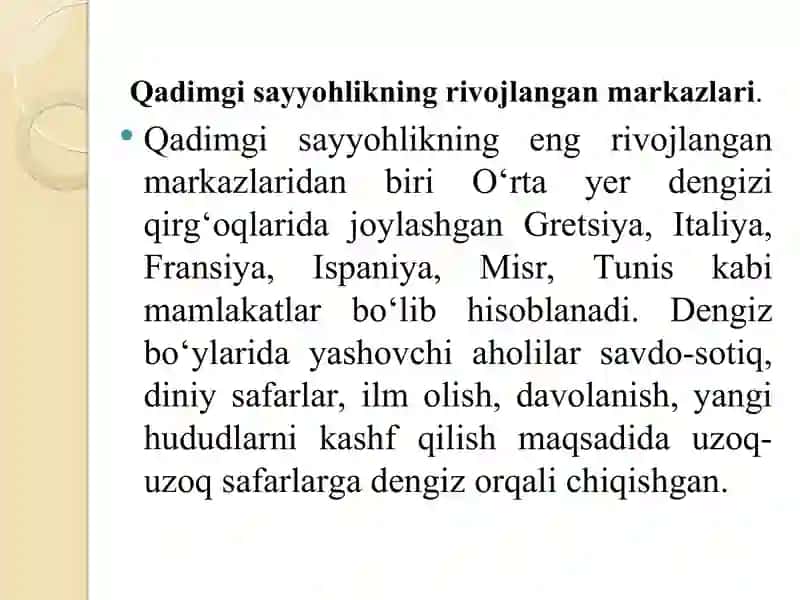 Xalqaro turizmning rivojlanish bosqichlari 4