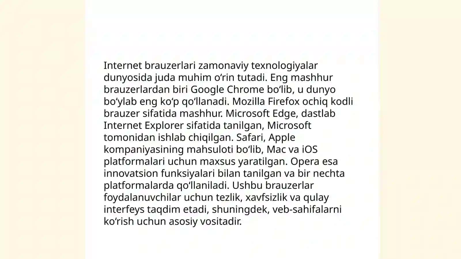Internet brauzerlari haqida tushuncha 4