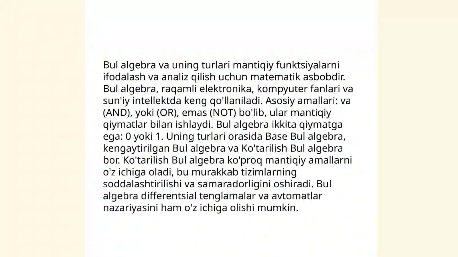 Bul nazariyasi 4