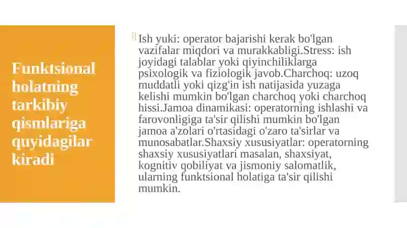 Ish jarayonida inson operatorining funksional holatini baholash 4
