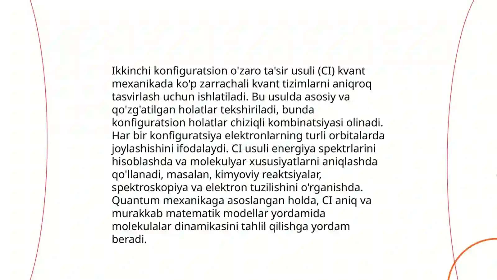 Konfiguratsion ózaro ta'sir usuli haqida tushuncha 4