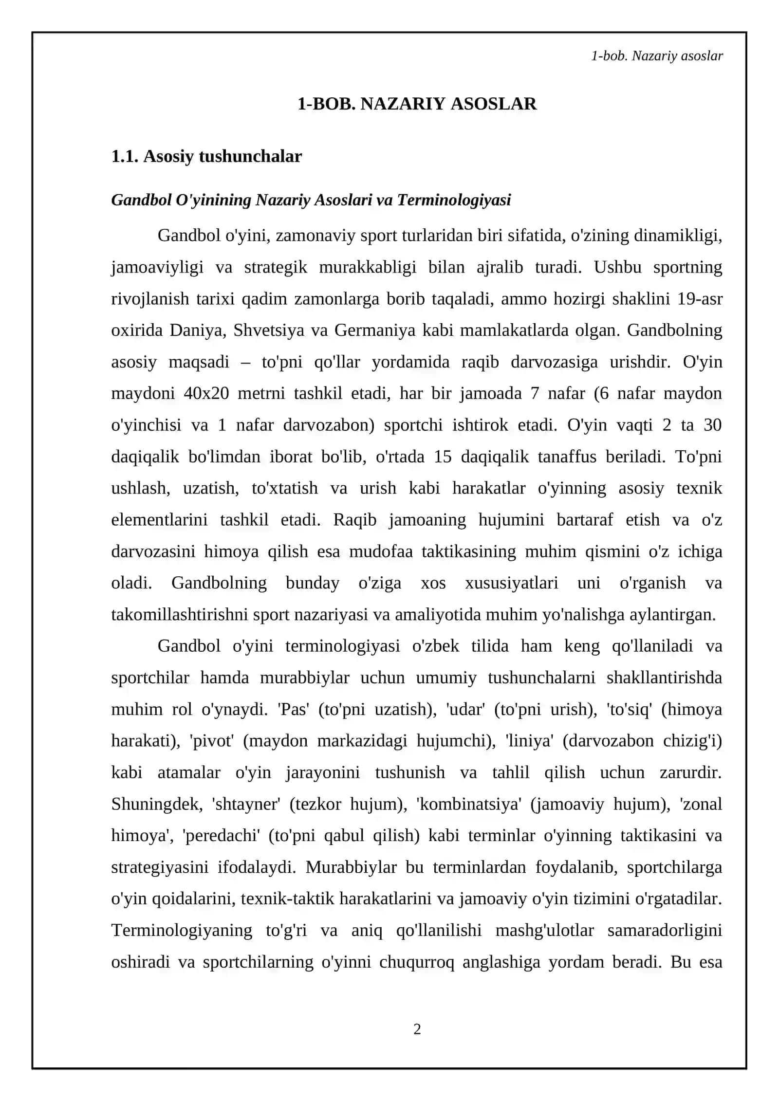 Gandbol oʻyinida uchraydigan holat va harakatlarga takomillashtirish 4