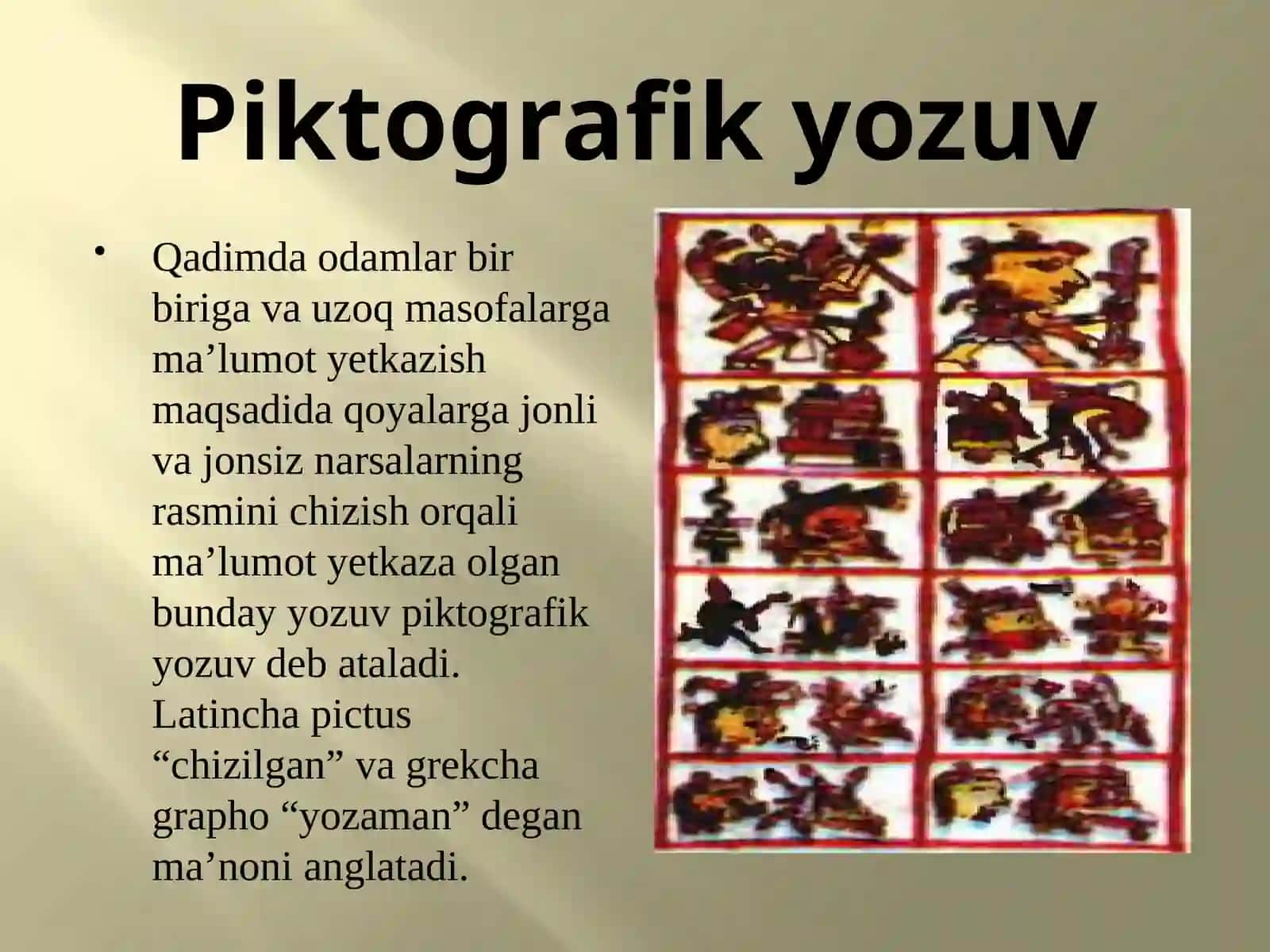 Yozuvning paydo bo’lishi 4
