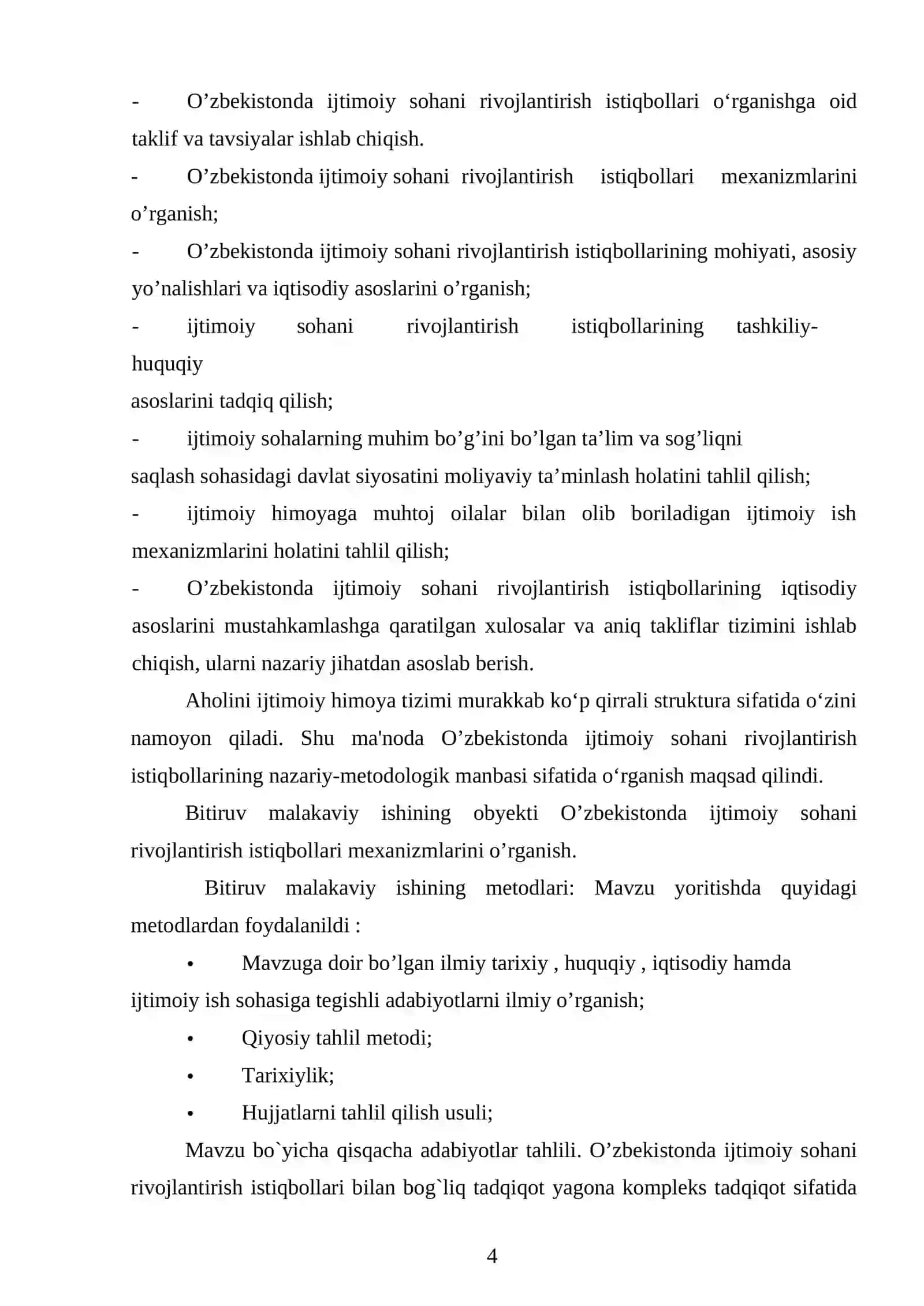 O'ZBEKISTONDA OILALARNI IJTIMOIY MUHOFAZALASHNING ME'YORIY ASOSLARI 4