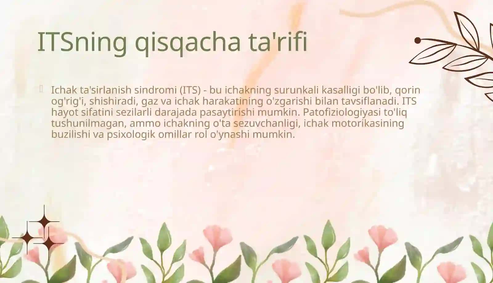 Ichak tasirlanish sindromi 4