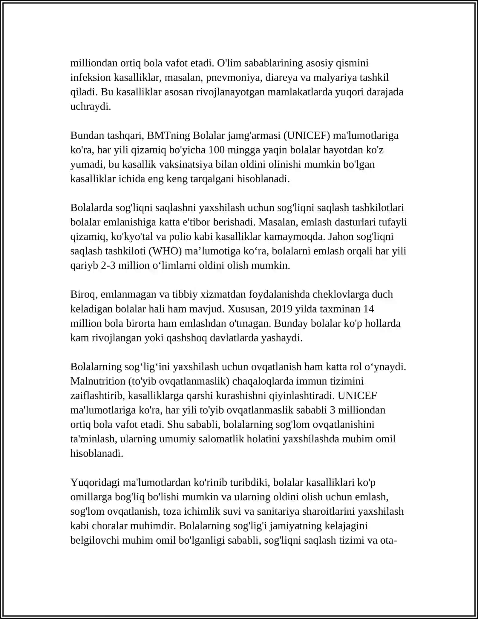 BUXORO DAVLAT TIBBIYOT INSTITUTI BOLALAR KASALLIKLARI KAFEDRASI 4