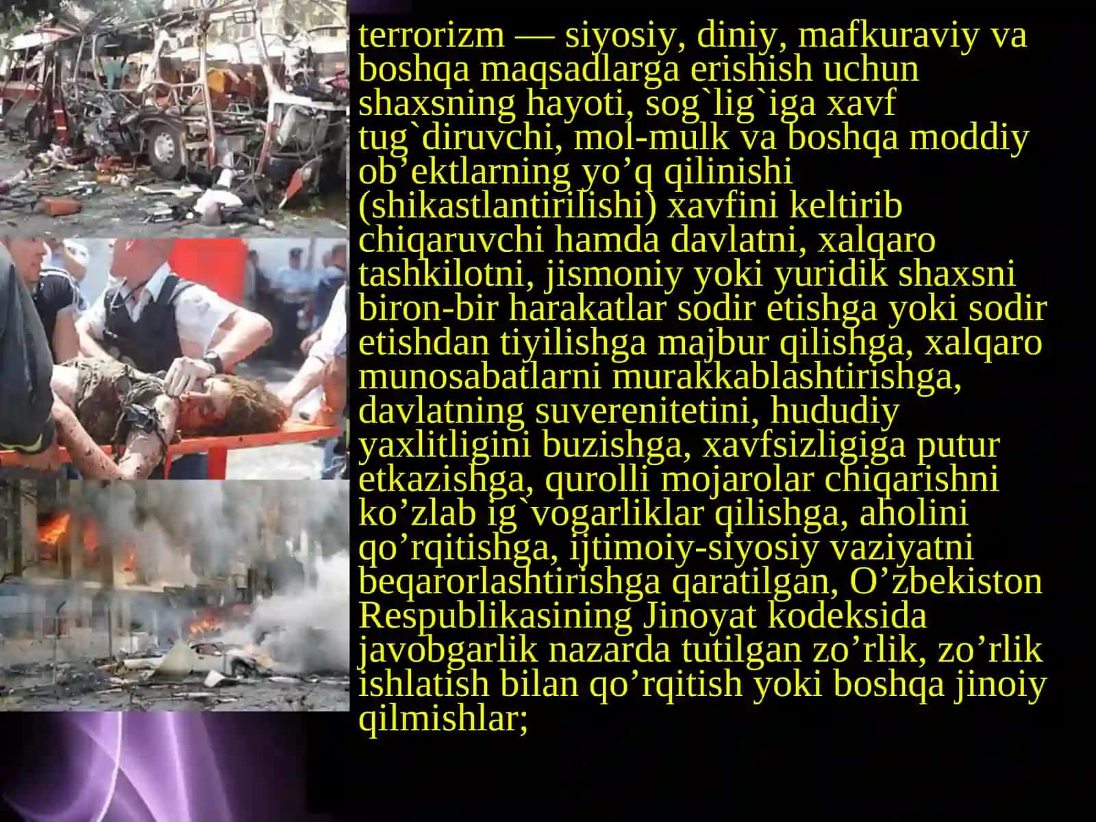 O’ZBEKISTON RESPUBLIKASINING QONUNI Xalqaro terrorizm bilan kurashish toʻgʻrisidagi qonun 4