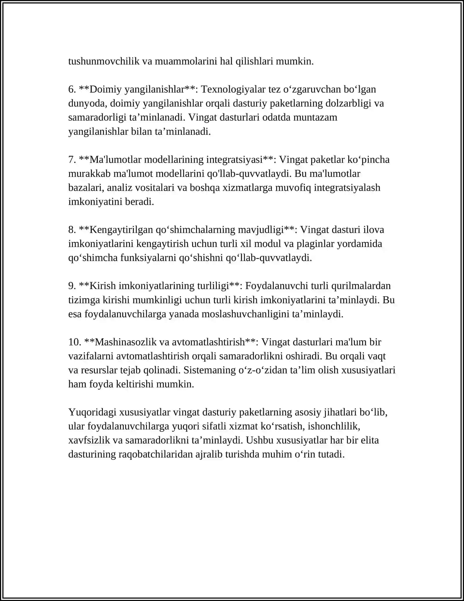 Vingat dasturiy paketlari 4