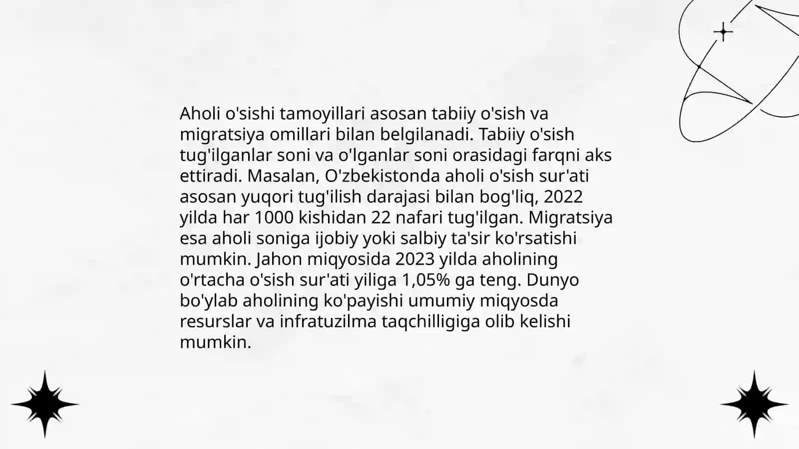 TOMAS MALTUS VA AHOLI NAZARIYASI: AHOLI O'SISHI VA RESURSLAR MUAMOSSI 4