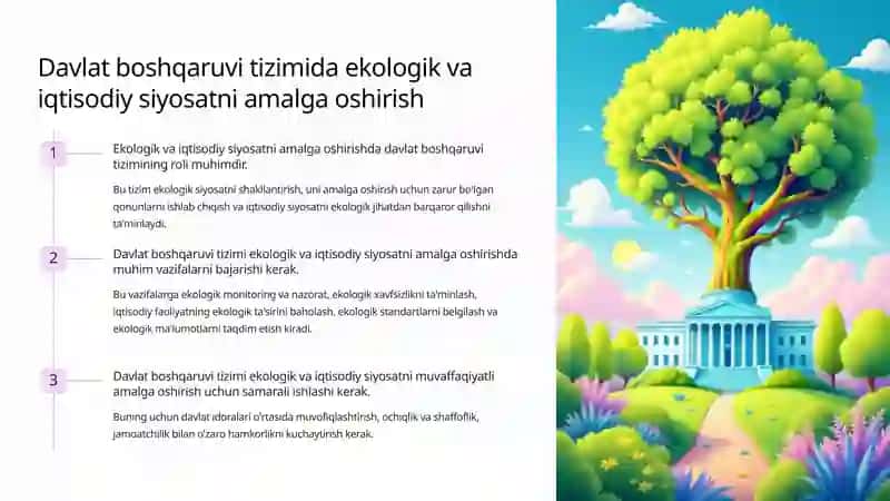 Ekologik va Iqtisodiy Siyosatni Amalga Oshirish Mexanizmlari 4