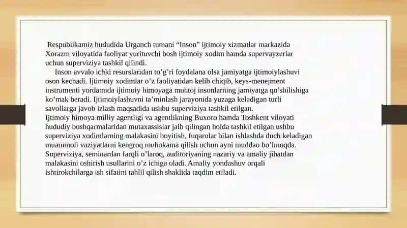Superviziya samarali ijtimoiy ishni ta’minlash omili sifatida 4
