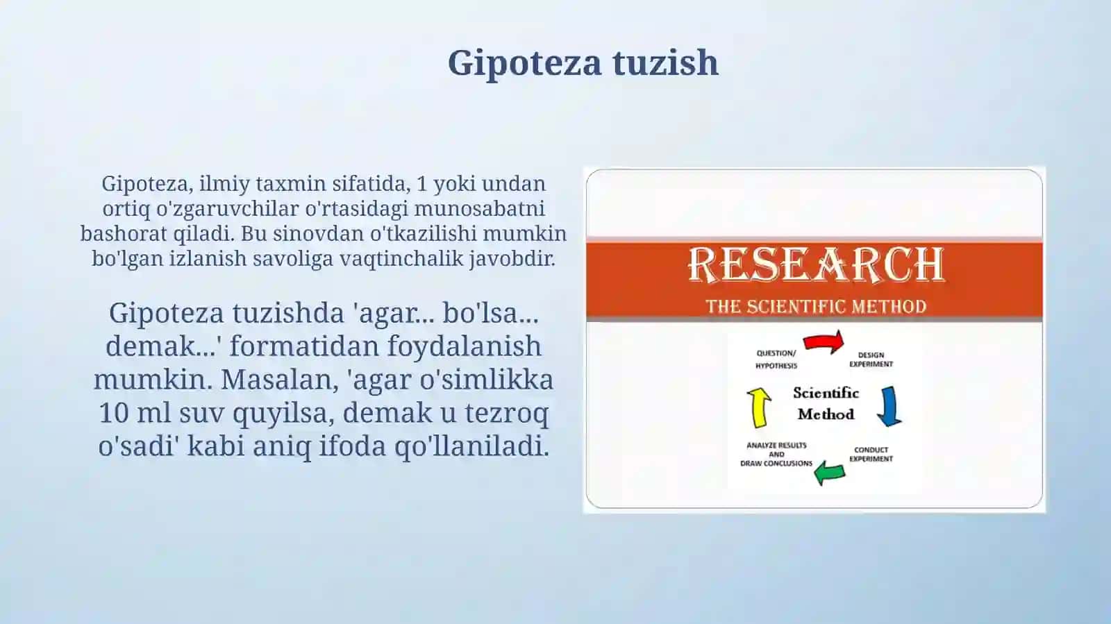 Oddiy tajribalarni oʻtkazish metodikasi 4