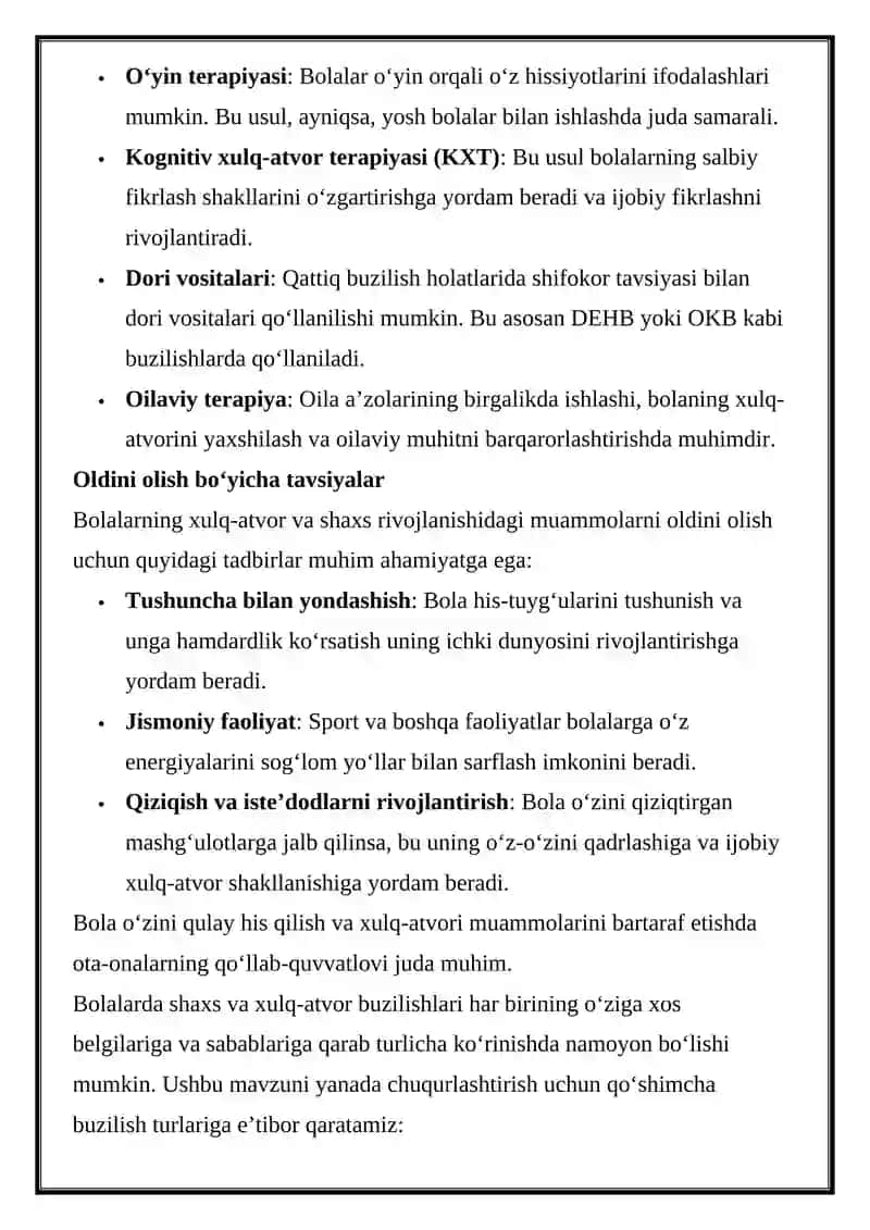 Shaxs va xulq-atvor buzilishlari 4