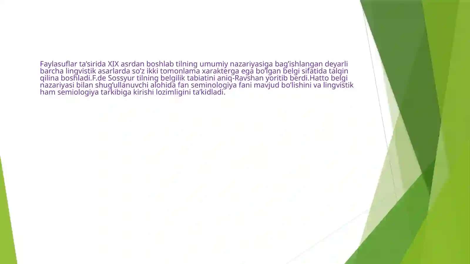 Til belgilar Sistemasi sifatida . Til sathlari va ularning birliklari 4