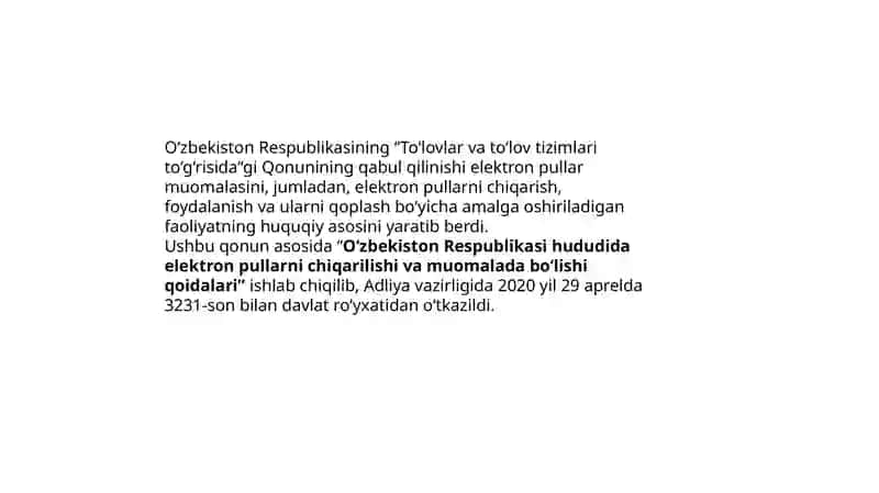 Raqamli naqd pullar va ularning mamlakatimizdagi iqtisodiy o'rni va axamiyati 4