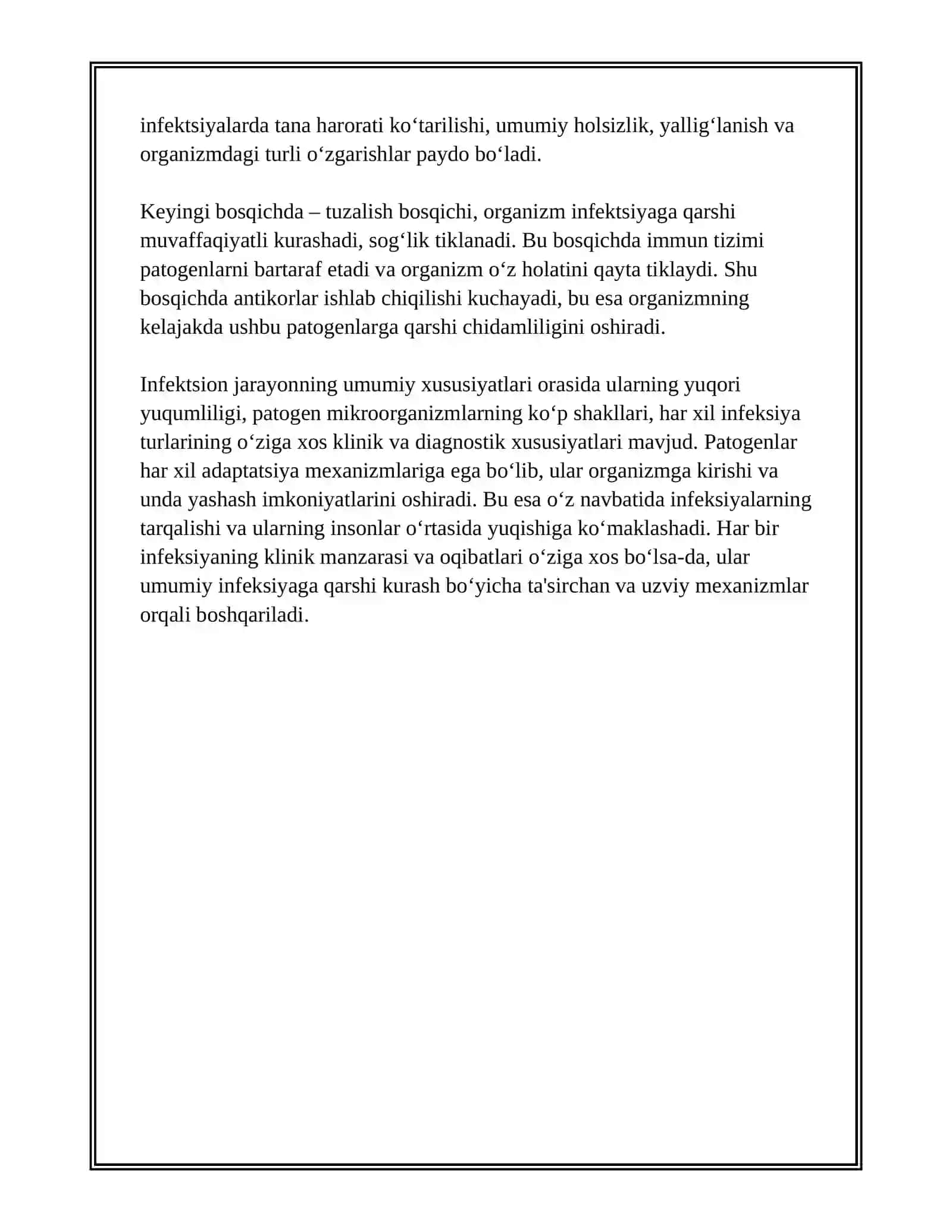 UMUMIY INFEKSION JARAYON HAQIDA TUSHUNCHA 4