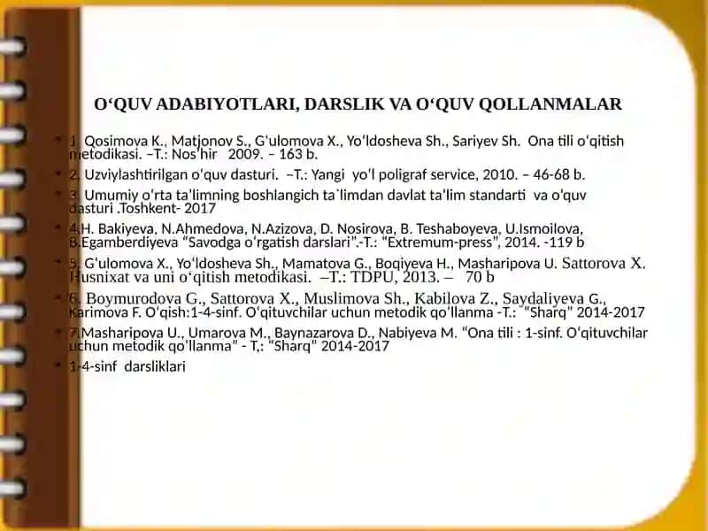 Ona tili oʻqitish metodikasi 4