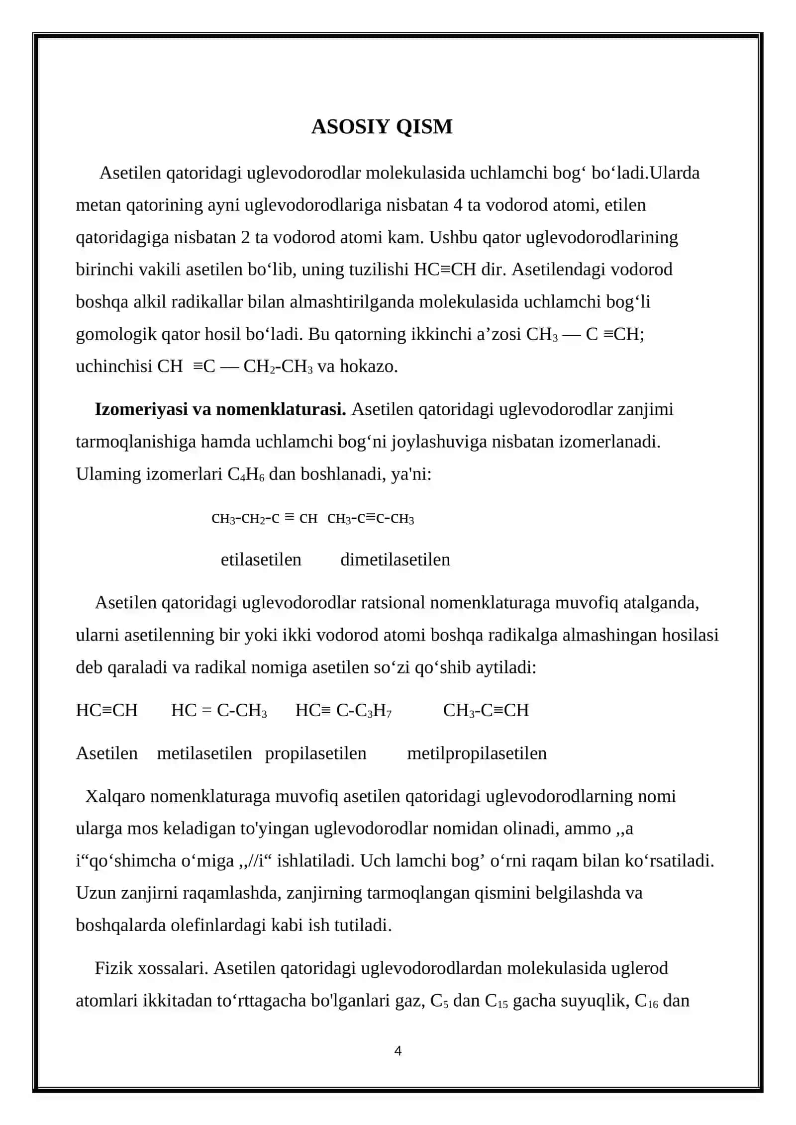 Vinilatsetilen va uning o’ziga xos xususiyatlari 4