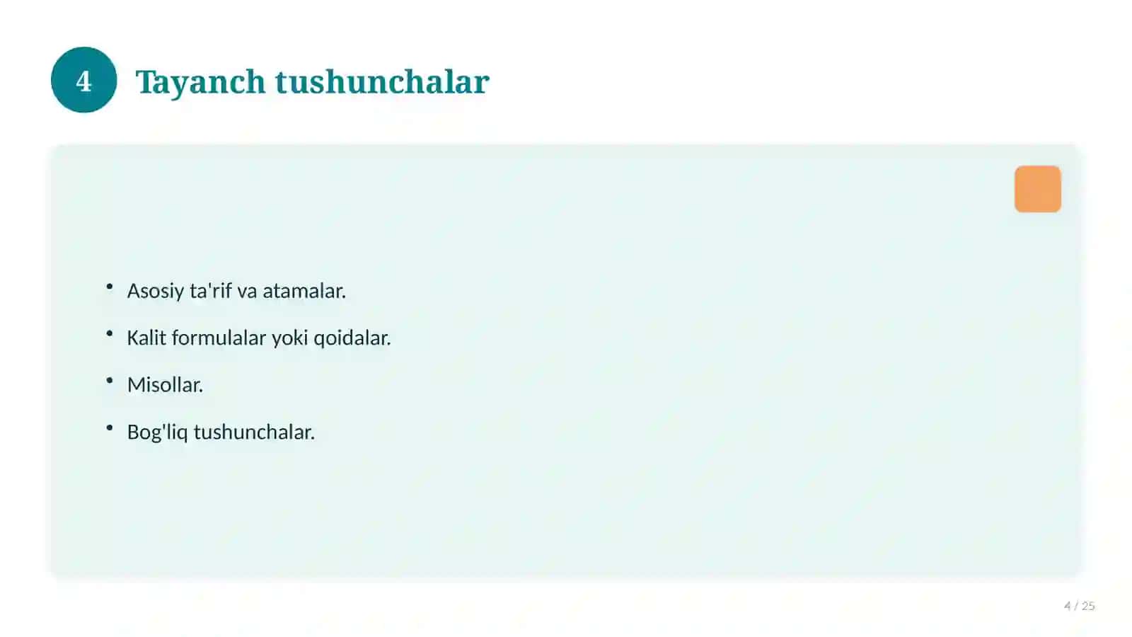 Tarbiya fanidan 7-sinf uchun ochiq dars ishlanmasi 4