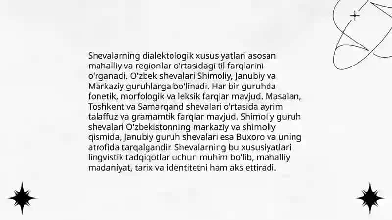 Oʻzbek shevalari tasnifi 4