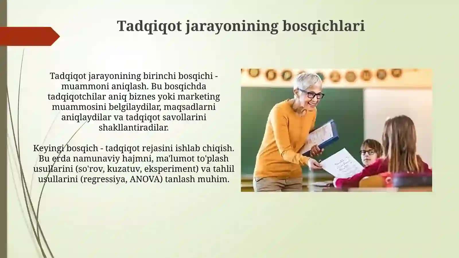 Muommoni yechimi uchun marketing tadqiqotlari 4