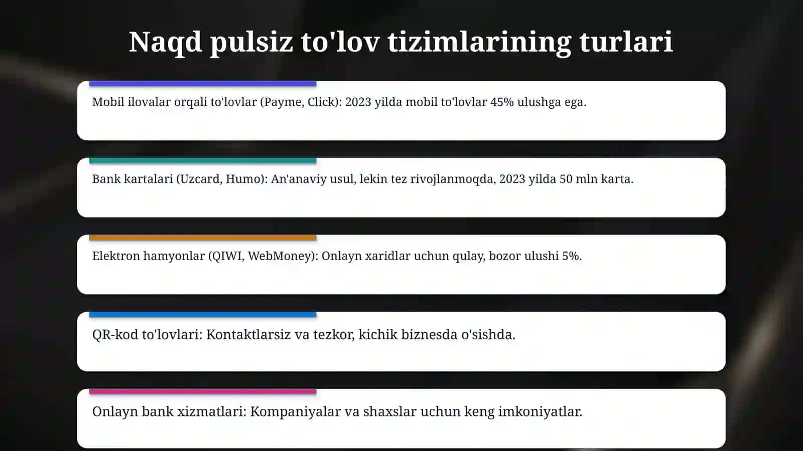 Raqamli texnologiyalar sharoitida naqd pulsiz to'lov tizimlarining rivojlanishi 4