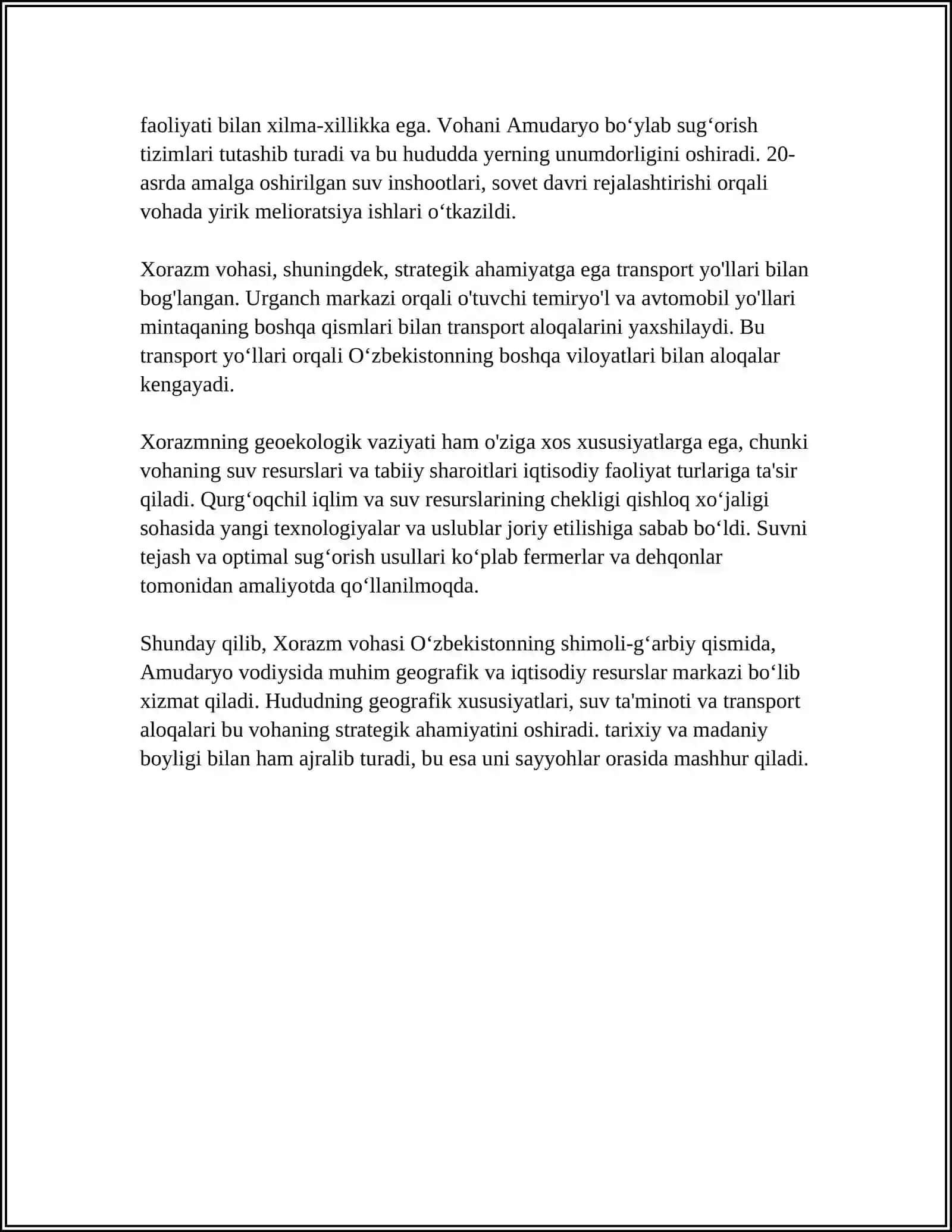 TEMIR DAVRI. XORAZM VOHASI, MANZILGOHLARI,MANBASHUNOSLIGI 4